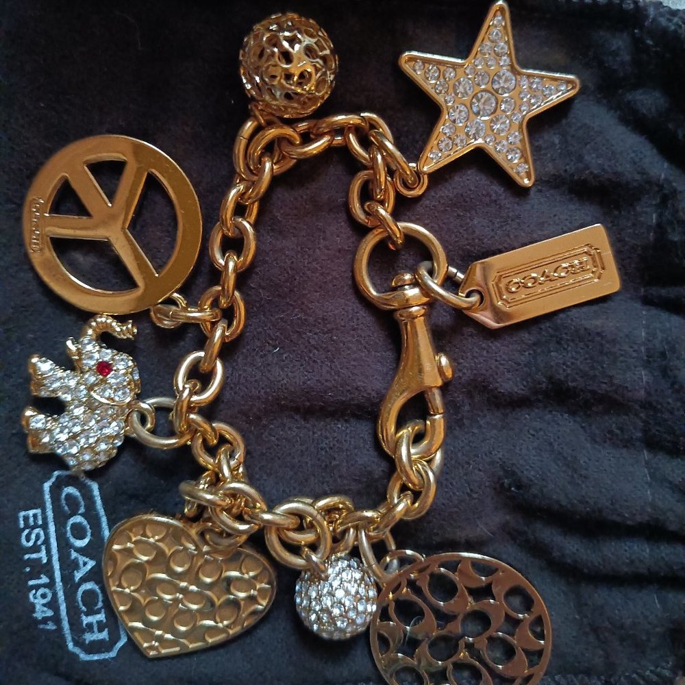 Coach Gold Charm Bracelet